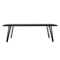 Čierny jedálenský stôl s doskou z dubového dreva 100x240 cm Mylau – Light & Living (Jedálenské s...