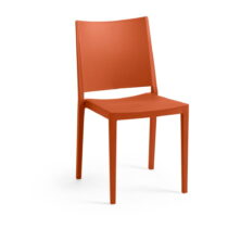 Oranžová plastová záhradná stolička Mosk – Rojaplast (Záhradné stoličky)