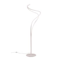 Biela LED stojacia lampa s kovovým tienidlom (výška 160 cm) Nala – Trio Select (Stojacie lampy)