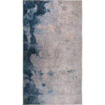 Modro-krémový prateľný koberec 80x50 cm - Vitaus (Koberce)
