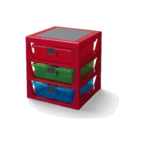 Červený organizér s 3 zásuvkami LEGO® Storage (Organizéry na hračky)