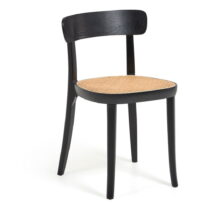 Čierna jedálenská stolička z bukového dreva Kave Home Romane (Jedálenské stoličky)