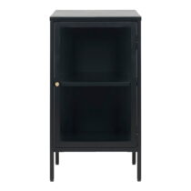 Čierna vitrína Unique Furniture Carmel, výška 85 cm (Vitríny)