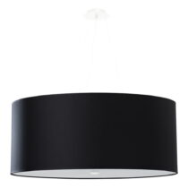 Čierne závesné svietidlo s textilným tienidlom ø 70 cm Volta – Nice Lamps (Lustre)