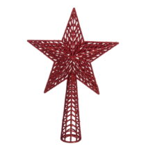 Červená vianočná špička na stromček Casa Selección, ø 18 cm (Vianočné ozdoby)