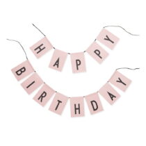 Ružová girlanda Design Letters Happy Birthday (Girlandy)