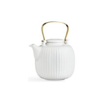 Biela porcelánová čajová kanvica Kähler Design Hammershoi, 1,2 l (Kanvica na čaj)