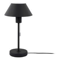 Čierna stolová lampa s kovovým tienidlom (výška 36 cm) Office Retro – Leitmotiv (Stolové lampy)