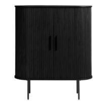 Čierna skrinka v dekore duba 100x118 cm Nola – Unique Furniture (Skrinky)