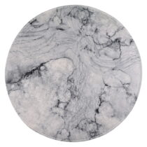 Svetlosivý umývateľný okrúhly koberec ø 120 cm – Vitaus (Koberce)