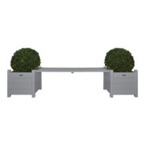Sivá drevená záhradná lavica – Esschert Design (Záhradné lavice)