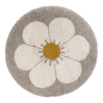 Svetlosivo-krémový detský koberec ø 120 cm Bohemian Daisy – Nattiot (Detské koberce)