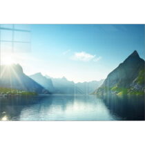 Sklenený obraz 100x70 cm Fjord - Wallity (Obrazy)