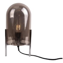 Sivá sklenená stolová lampa Leitmotiv Glass Bell (Stolové lampy)