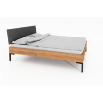 Dvojlôžková posteľ z dubového dreva s čalúneným čelom 180x200 cm Abises 1 - The Beds (Dvojlôžkové ma...