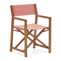 Svetločervené/v prírodnej farbe drevené záhradné stoličky v súprave 2 ks Thianna – Kave Home (Záhrad...