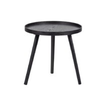 Čierny odkladací stolík WOOOD Mesa, ø 45 cm (Odkladacie stolíky)