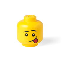 Žltý úložný box v tvare hlavy LEGO® Silly, ⌀ 16,3 cm (Detské úložné boxy)