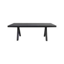 Čierny jedálenský stôl 100x220 cm Muden – Light & Living (Jedálenské stoly)
