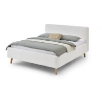Biela čalúnená dvojlôžková posteľ s úložným priestorom s roštom 160x200 cm Mattis - Meise Möbel (Dvo...