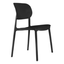 Čierne plastové jedálenské stoličky v súprave 4 ks Cheer – Leitmotiv (Jedálenské stoličky)