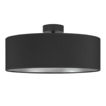 Čierne stropné svietidlo s detailom v striebornej farbe Sotto Luce Tres XL, ⌀ 45 cm (Stropné svietid...