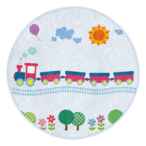 Svetlomodrý detský koberec ø 80 cm Comfort – Mila Home (Detské koberce)