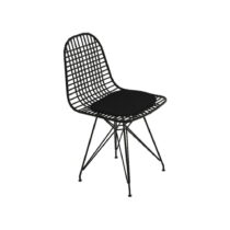 Čierne kovové jedálenské stoličky v súprave 2 ks Kafes – Kalune Design (Jedálenské stoličky)