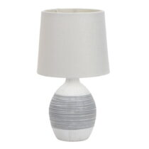 Svetlosivá stolová lampa s textilným tienidlom (výška  35 cm) Ambon – Candellux Lighting (Stolové la...