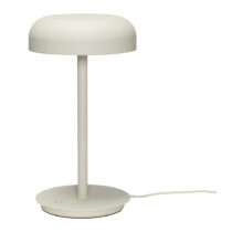 Krémová LED stmievateľná stolová lampa (výška 37 cm) Velo – Hübsch (Stolové lampy)