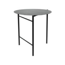 Čierny kovový okrúhly jedálenský stôl ø 70 cm Disc – Zone (Jedálenské stoly)