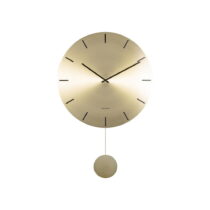 Nástenné kyvadlové hodiny v zlatej farbe Karlsson Impressive, ø 47 cm (Hodiny)