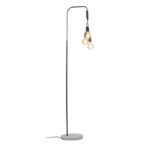 Čierno-sivá stojacia lampa s kovovým tienidlom (výška 190 cm) Oslo – it&#39;s about RoMi (Stojac...