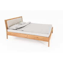 Dvojlôžková posteľ z dubového dreva s čalúneným čelom 180x200 cm Pola - The Beds (Dvojlôžkové manžel...