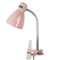 Ružová stolná lampa s klipom Leitmotiv Study (Stolové lampy)