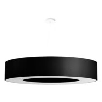Čierne závesné svietidlo s textilným tienidlom ø 90 cm Galata – Nice Lamps (Lustre)