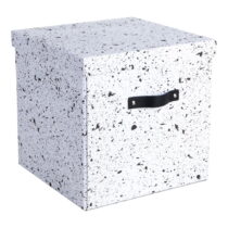 Čierno-biela úložná škatuľa Bigso Box of Sweden Logan (Úložné boxy)