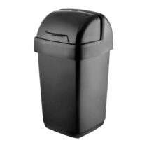 Čierny odpadkový kôš Addis Roll Top, 22,5 x 23 x 42,5 cm (Odpadkové koše)