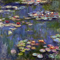 Obraz - reprodukcia 70x70 cm Water Lilies, Claude Monet – Fedkolor (Obrazy)