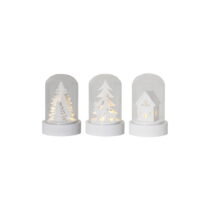 Biele svetelné dekorácie s vianočným motívom v súprave 3 ks ø 5,5 cm Kupol – Star Trading (Svetelné ...