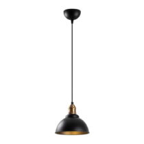 Čierne závesné svietidlo s kovovým tienidlom ø 21 cm Varzan – Opviq lights (Lustre)