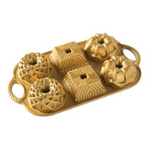Forma na 6 minibáboviek v zlatej farbe Nordic Ware Minimix, 800 ml (Nádoby a formy na pečenie)