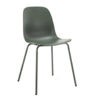Zelená plastová jedálenská stolička Whitby – Unique Furniture (Jedálenské stoličky)
