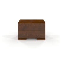 Hnedý nočný stolík z borovicového dreva Skandica Sandemo (Nočné stolíky)