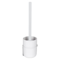 Biela samodržiaca plastová WC kefa Carpino - Wenko (WC kefy)