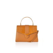 Oranžová kožená kabelka Federica Bassi Marta (Kabelky)