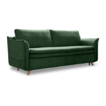 Zelená zamatová rozkladacia pohovka 225 cm Charming Charlie – Miuform (Pohovky a gauče)