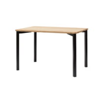 Čierny jedálenský stôl so zaoblenými nohami Ragaba TRIVENTI, 120 x 80 cm (Jedálenské stoly)