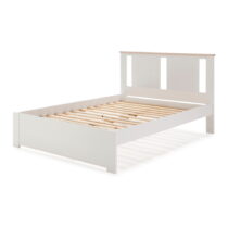 Biela dvojlôžková posteľ s roštom 140x190 cm Enara – Marckeric (Dvojlôžkové manželské postele)