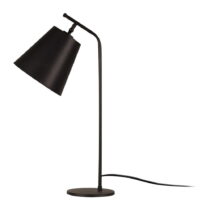 Čierna stolová lampa s kovovým tienidlom (výška 67 cm) Salihini – Opviq lights (Stolové lampy)